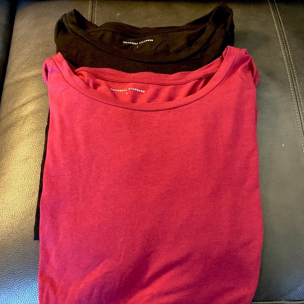 2 Universal Standard gently used crew neck t shirts